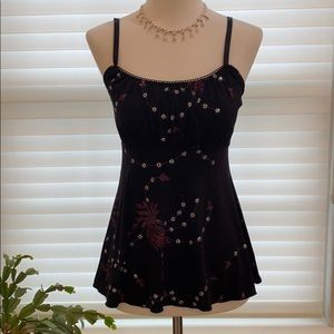 Glitter IZ Byer California tank top w/ scallop edg